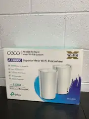 TP Link Deco X90 White AX6600 Tri-Band Mesh Wi-Fi 6 System 2-Pack