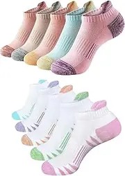 [BRTNUP] Trainer Socks Women's 39-42, 10 Pairs Running Socks Breathable Socks Cotton Sports Socks Non-Slip Compression Sports Socks, multicoloured, 39