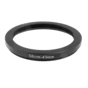 Camera 58mm Lens to 49mm Accessory Step Down Adapter Ring 58mm-49mm