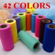 (25 YARDS) TULLE thick 6" ribbon roll craft xmas holiday gift wrap wedding party