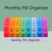 Monthly Pill Organizer Pill Case Box Medicine Holder Container Travel Case AM PM