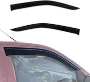 AUSGO Weathershields Compatible with Nissan Navara D40 Extra Cab 2005-2015, Injection Weather Shields Window Visors Wind Deflectors Sun Rain Guard 2PCS Set