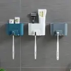Toothbrush Holder wall for Bathroom Toothbrush Toothpaste shelf case punch-f ZM