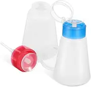 Healeved 2pcs Bottled Press Bottle Container Small Pump Bottle Makeup Remover Dispenser Bottle Mini Pump Bottle Cosmetic Pump Dispenser Clear Nail Polish Bottle Pump Dispenser Plastic