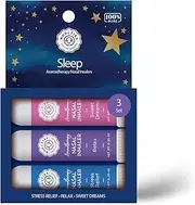 Aromatherapy Nasal Inhaler Sticks Collection - All-Natural Wellness Kit | Made with Undiluted Essential Oil Blends for Overall Well-Being (3 Pack, Sleep)