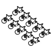 Swivel Clasps Snap Hook, Star Shape Lobster Claw Clasp for DIY Black, 24Pcs