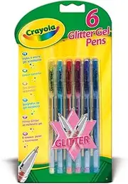 Crayola Glitter Gel Pens, Pack of 6