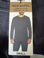 Eddie Bauer Men's LS Crew Neck Cotton Classic Fit Brushed Jersey Tee NWT Small