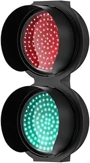 Traffic Signal,Waterproof LED Traffic Light, 300 MM (12 Inch) Traffic Light,traffic Signal Light,Triple And Dual Module, DC12V, DC24V, AC220V For Garage, Road, Dock, Dec(Size:Ac220v,Color:Two modules)