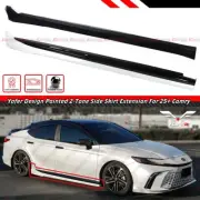 For 2025 Toyota Camry Yofer Design Pearl White Black 2 Tone Side Skirt Extension (for: Toyota)