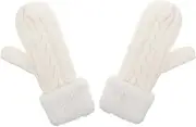 [FRCOLOR] 1 pair Comfortable Outdoor Mittens for Women Thickened Winter Gloves with Soft Lining Wear Resistant Portable Design for Indoor Outdoor Use for Cold Weather Activities
