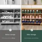 Two Gear Height Storage Shoe Rack Adjustable Wardrobe Stacker Shoe Cabinet