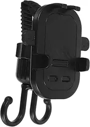 KOMBIUDA Stroller Phone Mount Rotation Double Hooks Portable Stroller Phone Holder Fit