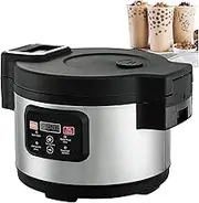 Commercial Pearl Cooking Pot, Smart Insulated Pearl Pan, with Non-Stick Inner, 12L Large Capacity, One-Button Operation and Touch Screen Design, 3D Circulation Heating, Anti-Overflow Design