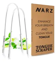Tongue Scraper Professional Tongue Cleaner for Bad Breath Reusable Stainless Ste