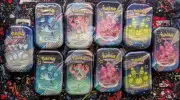 x10 Pokémon TCG Scarlet & Violet Paldean Fates Mini Tins NEW SEALED