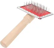 Mipcase Wooden Handle Pet Grooming Brush for Dogs Cats Slicker Tool for Dematting Deshedding Comfortable Grip for Long Short Hair Design
