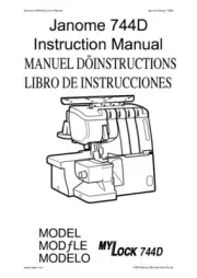 Janome My Lock 744D Sewing Machine overlock Instruction Manual
