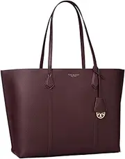 [Tory Burch] Men's Perry Unisex Medium Brown Leather Tote Bag 53245-905