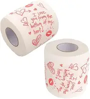 LOEFLIFA 2pcs Decorative Toilet Paper for Valentine Day Soft Bathroom Tissue Unique Prints for Weddings and Anniversaries Creative Holiday Paper Towels