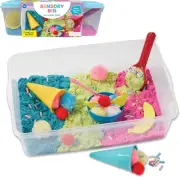 Sensory Bin: Ice Cream Shop Playset - Toddler Learning Toys for Kids Ages 3-4+,
