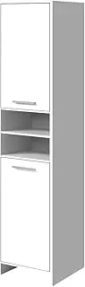Artiss Bathroom Storage Cabinet, 185cm Tall Adjustable Cupboard Side Table Corner Shelf Wall Over Toilet Roll Storages Cabinets Unit Home Furniture Organiser, with Magnetic Doors Space Saving White
