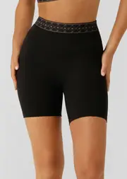 [Lorna Jane] High Definition Zip Pocket Bike Shorts in Black, Size - XS XS Black
