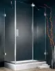 【麗室衛浴】 無框無上樑 8mm強化玻璃 橫拉淋浴拉門 獨特底部隱藏滾輪設計及鋁合金固定夾片