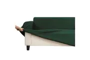 Sherwood Home Premium Faux Suede Eden Green 3 Seater Couch Sofa Cover