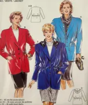 UC Burda 4737 Sewing Pattern Elastic Waist Hooded Blazer Jacket Coat Sizes 10-20