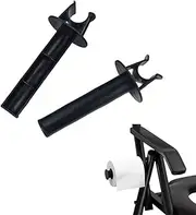 DeaHea 2 Pack Bedside Commode Toilet Paper Holder Snap Mount Clamp Bath Tissue Roll Stand Rod for Raised Toilet Seat with Handles Portable Toilets Bedside Commode Chair Toilet Safety Rails Frame