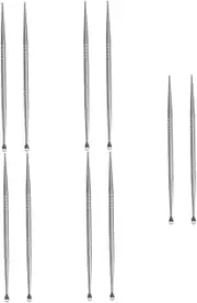 Obuyke 10pcs Ear Acupressure Probe Pens for Ear Massage Acupuncture Compact Design Anti- Handle for Professional Personal Use Silver
