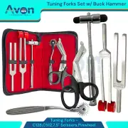 Diagnostics Examination Tuning Forks with 7.5" Bandage Shears, & Pinwheel, 5pcs