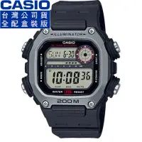 在飛比找momo購物網優惠-【CASIO 卡西歐】卡西歐運動電子膠帶錶-黑(DW-291