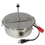GREAT NORTHERN Popcorn Kettle 8 oz. Kernel Capacity Stainless Steel Silver
