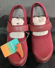 Traq by Alegria TRA-QRV-5601 Red Occupational Mary Jane Shoes Women sz 40 8.5New