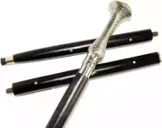 Antique Brass Victorian Handle Inlaid Walking Stick 36" Long For Christmas Gift