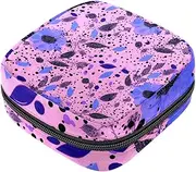 Period Bag,Sanitary Napkin Storage Bag,Floral Purple Pink,Tampon Bag for Purse