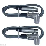 2PACK 10ft Right to straight male female XLR mic microphone audio cables cords