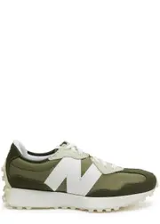 New Balance 327 Panelled Canvas Sneakers, Sneakers, Olive, Lace-up - 5.5 5.5
