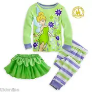 GENUINE DISNEY FAIRIES TINKER BELL PYJAMA KIDS GIRLS TINKERBELL SLEEPWEAR