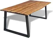 [Generic] Dining Table Solid Acacia Wood 200x90x75 cm