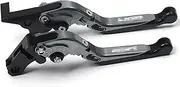 BHYYDSS for S-uzuki GSR 750 2011-2014 GSR 600 2006-2011 GSR 400 2008-2012 Adjustable Extendable Motorbike Brakes Clutch CNC Levers Motorcycle Brake Clutch Levers(D)