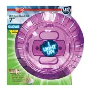 Kaytee Assorted/Rainbow LED Lighted Run-About-Ball, 7 Inch