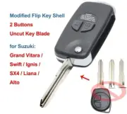 Replacement Modified Flip Folding Remote Car Key Shell Case 2 Buttons for Suzuki