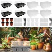4 Pack Seed Trays with Lids Reusable Seed Starter Kit Humidity Adjustable FarvH