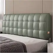 Headboard Pillow,Wall Mounted Rectangle Headboard Reading Pillow,Wedge Pillowboard Headboard Support Upholstered Bed Backrest Bedside(Green,200x60x10cm)