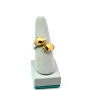 NIB EFFY sterling silver gold plated and tsavorite panther head ring $995 retail