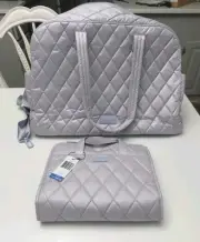 Vera Bradley Ultralight Grand Traveler & Hanging Organizer Lavender Pearl NWT