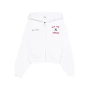 [Sporty & Rich] Sporty & Rich Homerun Zip-up Cropped Hoodie S WHITE